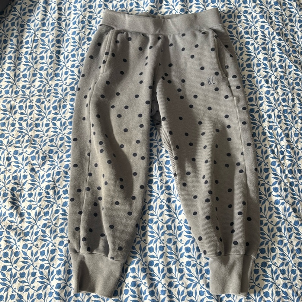 Bobo Choses polka dot joggers.